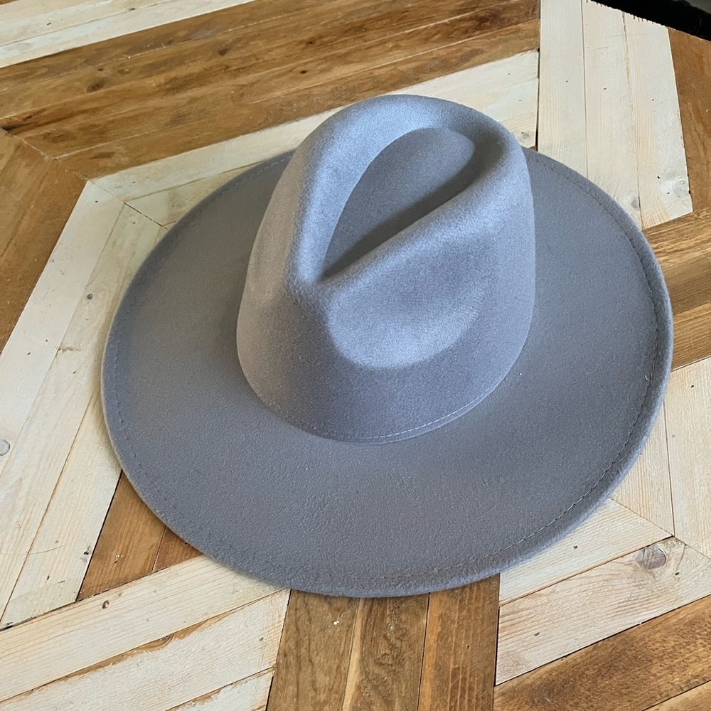 Blue-ish Grey Wide Brim Hat